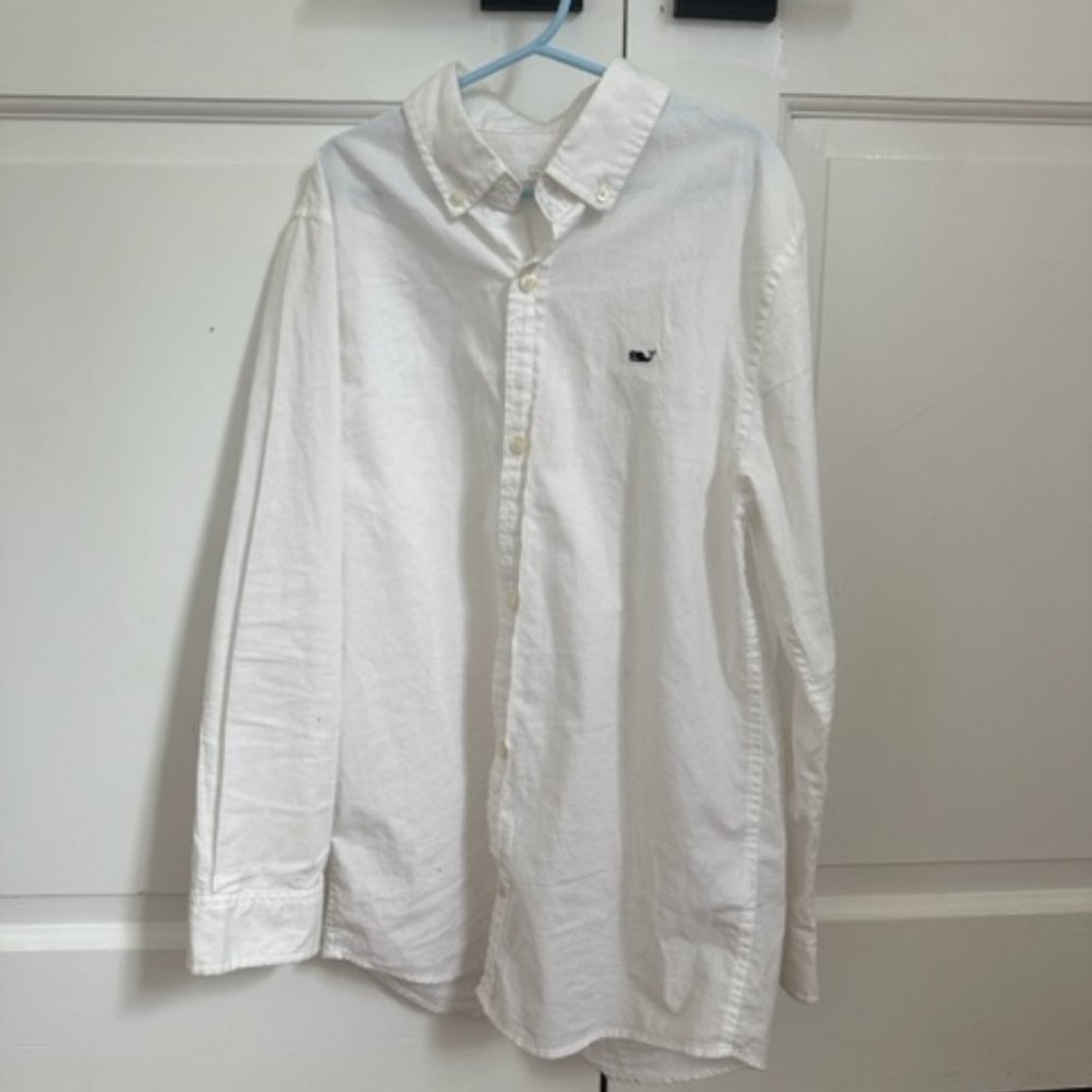 Vineyard Vines Size 8/10 White Button Down Shirt